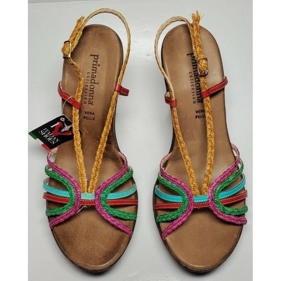PRIMADONNA COLLECTION SANDALS WOMEN'S SIZE EURO MULTICOLOR PD010111748 - Picture 4 of 12